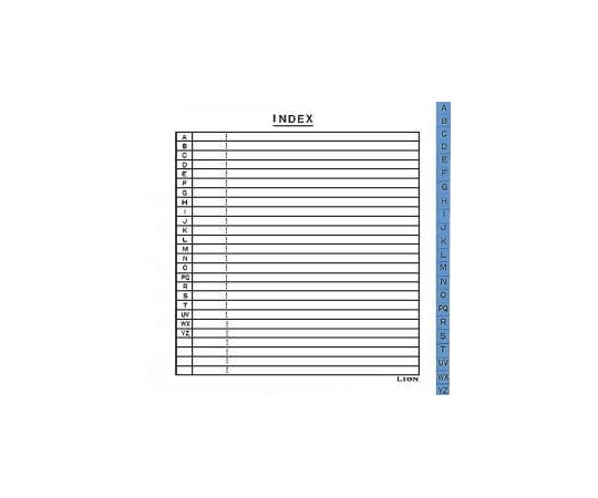 ライオン事務器 ABC見出し ファイル用インデックス  1冊(ご注文単位1冊)【直送品】