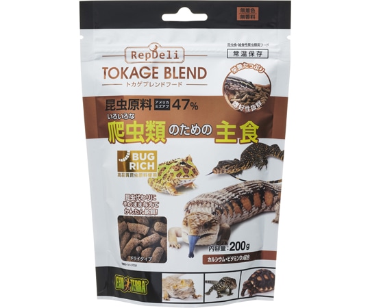 ジェックス RepDeli トカゲブレンドフード 200g 1袋(ご注文単位1袋)【直送品】