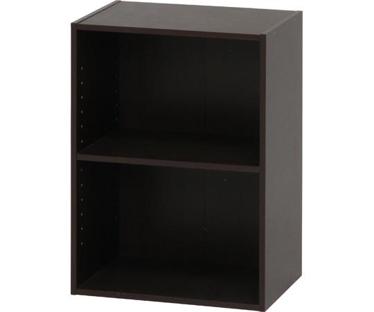 不二貿易 カラーボックス 可動棚2段 BR 1セット(2個入) 96614 1セット(ご注文単位1セット)【直送品】
