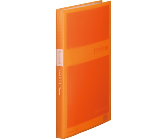 キングジム シンプリーズ クリアーファイル 透明GX オレンジ 186TSPWGX 1冊(ご注文単位1冊)【直送品】