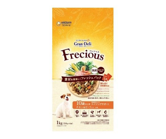 ユニ・チャーム GD Frecious 10歳 チキン&ビーフ 1kg 1個(ご注文単位1個)【直送品】