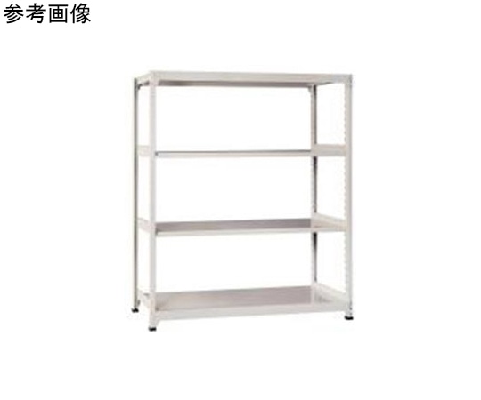 アズワン 1790x450x1500mm/150kg/4段 スチール棚 EA976DM-180B 1台(ご注文単位1台)【直送品】