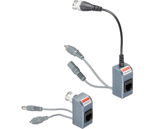 変換名人 防犯カメラアクセサリー 映像+音声+電源 LANケーブル延長 AVP-LAN100 1個(ご注文単位1個)【直送品】
