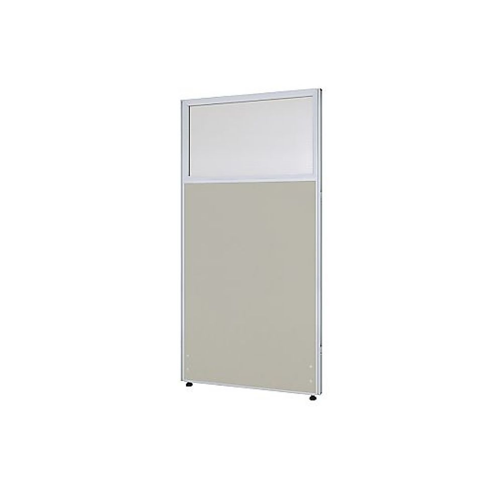 カグクロ クロス上部ポリカローパーテーションライトグレー H1400×W700mm PPN0714-LG 1台(ご注文単位1台)【直送品】