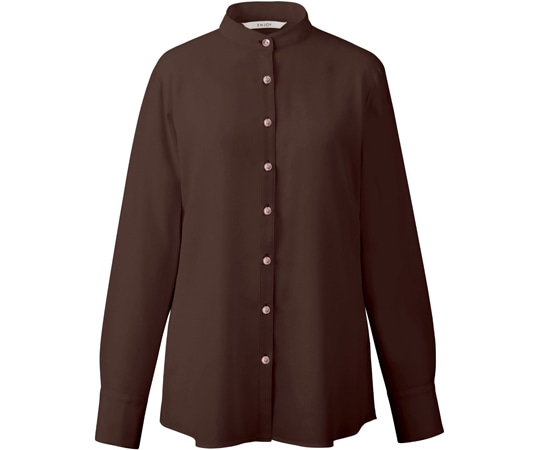 カーシーカシマ ENJOY シャツブラウス SOFT STRETCH GEORGETTE ブラウン 9号 EWB799 1枚(ご注文単位1枚)【直送品】