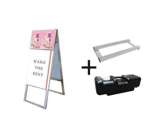 常磐精工 カタログケーススタンド看板 Dタイプ A2両面 ウエイトアーム・水タンクセット KCSKD-A2R-3SET 1個（ご注文単位1個）【直送品】