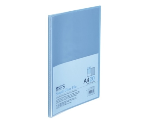 たんぽぽ A4クリアーファイル ブルー 20ポケット 109991040 1枚(ご注文単位1枚)【直送品】
