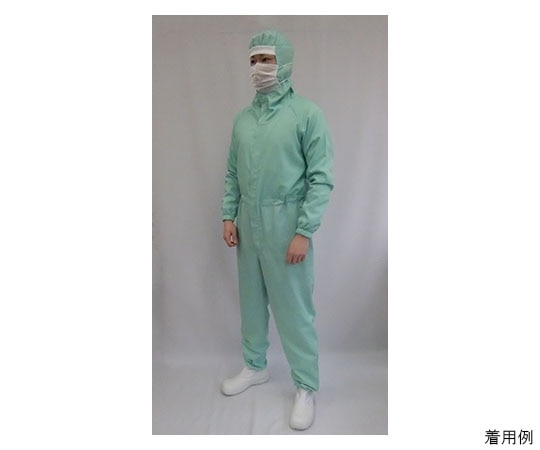 ガードナー 快適ドライフィール フード一体続き服(緑)手足ゴム仕様 5Lサイズ CR1860-3 1枚 (ご注文単位1枚)【直送品】