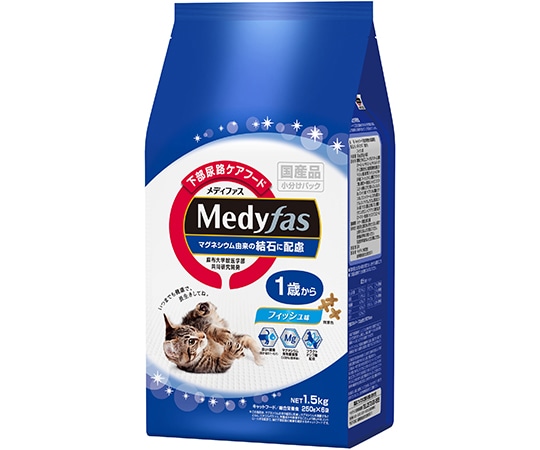 ペットライン メディファス 1歳から フィッシュ味 1.5kg(250g×6袋) 1パック(ご注文単位1パック)【直送品】