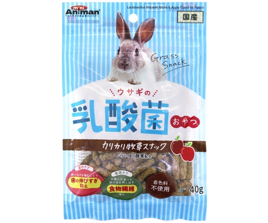 ドギーマンハヤシ ウサギの乳酸菌おやつ カリカリ牧草スナック 40g 1パック(ご注文単位1パック)【直送品】