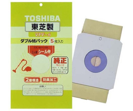 東芝 クリーナー用紙パック 1パック(5枚入) VPF-6 1パック(ご注文単位1パック)【直送品】