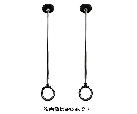 川口技研 ホスクリーン 天井付け室内物干し金物 スポット型 BK色(ブラック)SSサイズ 1セット(2本入) SPCSS-BK 1セット(ご注文単位1セット)【直送品】