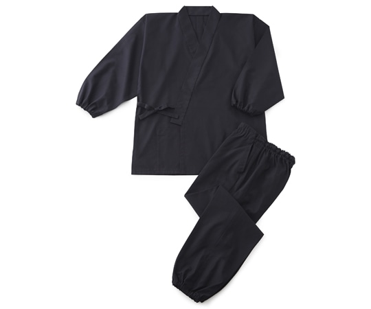 興栄繊商 寂光 綿混平織 京作務衣 黒 L 596 1枚（ご注文単位1枚）【直送品】