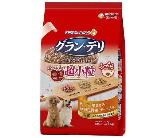 ユニ・チャーム グランデリ ふっくら仕立て 食べやすい超小粒 1.7kg 62463 1個(ご注文単位1個)【直送品】