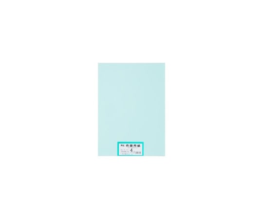 エリエール(大王製紙) 再生色画用紙 4ツ切 100枚 うすみずいろ  1パック(ご注文単位1パック)【直送品】