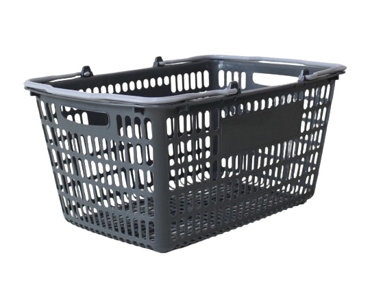 大和産業 買い物かご ダークグレー把手 ライトグレー 5個入 SL-20 1セット(ご注文単位1セット)【直送品】