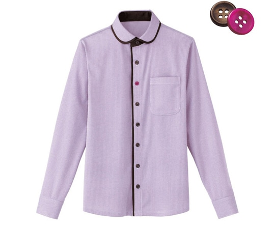 カーシーカシマ HEARTGREEN 長袖ニットシャツ KNITTI SHIRT WAFFLE ぶどう畑 S HM2658 1枚（ご注文単位1枚）【直送品】