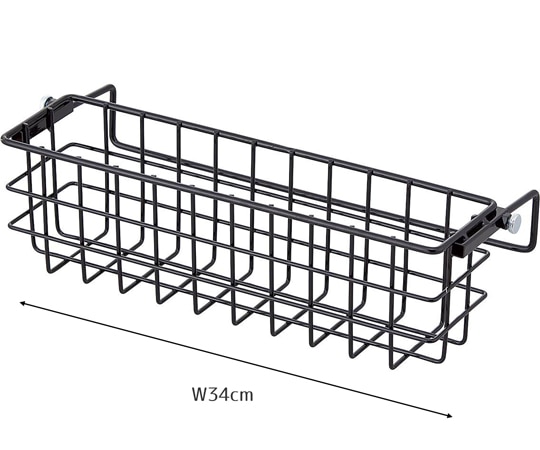 アズワン 引っ掛け調整ネットカゴ(冷ケース用カゴ)ブラック34cm 61-809-64-2 1個（ご注文単位1個）【直送品】