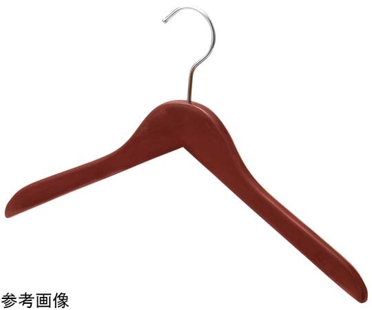アズワン 木製ハンガー ブラウン 平型(メープル)W42cm 60本入 61-799-19-4 1セット（ご注文単位1セット）【直送品】