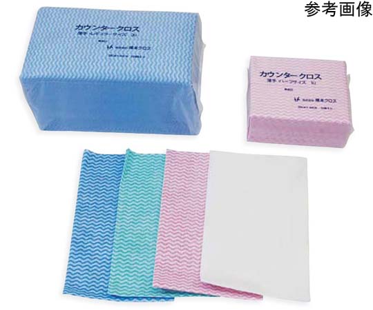 橋本クロス カウンタークロス(ハーフ) 厚手 ブルー 50枚×24袋入 1AB 1ケース(ご注文単位1ケース)【直送品】
