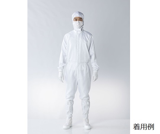 東洋リントフリー クリーンルーム用ツナギ服 白 S FH199C-01 S 1枚 (ご注文単位1枚)【直送品】