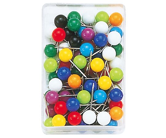 ミツヤ マップピン6mm 10色アソート 70本×20箱入 MP-6 1ケース（ご注文単位1ケース）【直送品】
