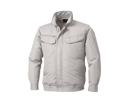 空調服 長袖ブルゾン + 空調服Rスターターキット シルバー 3L KU92350+SK23021R70 1セット(ご注文単位1セット)【直送品】