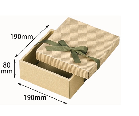 ヤマニパッケージ 贈答箱 ナチュラルBOX31号 190角 ヒモ付 100枚 16-31 1ケース(ご注文単位1ケース)【直送品】