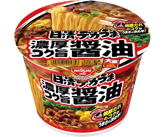 日清食品 日清デカうま 濃厚コク旨醤油 116g 1箱(12個入) 24606 1箱※軽（ご注文単位1箱）【直送品】