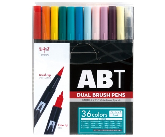 トンボ鉛筆 デュアルブラッシュペン ABT ベーシック 1個(36色入) AB-T36CBA 1個(ご注文単位1個)【直送品】