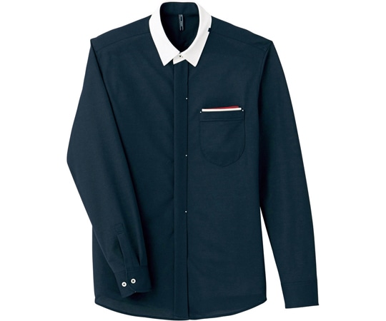 カーシーカシマ CAREAN 長袖ニットシャツ ネイビー M CWY151 1枚（ご注文単位1枚）【直送品】
