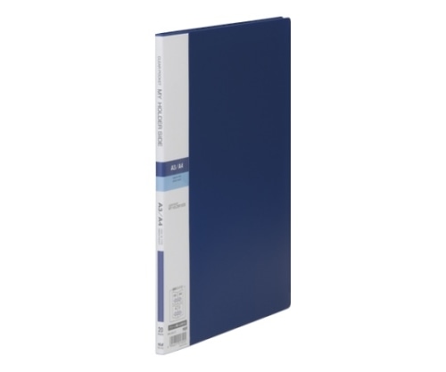 テージー マイホルダーサイド 青 20ポケット MS-342-02 1冊(ご注文単位1冊)【直送品】