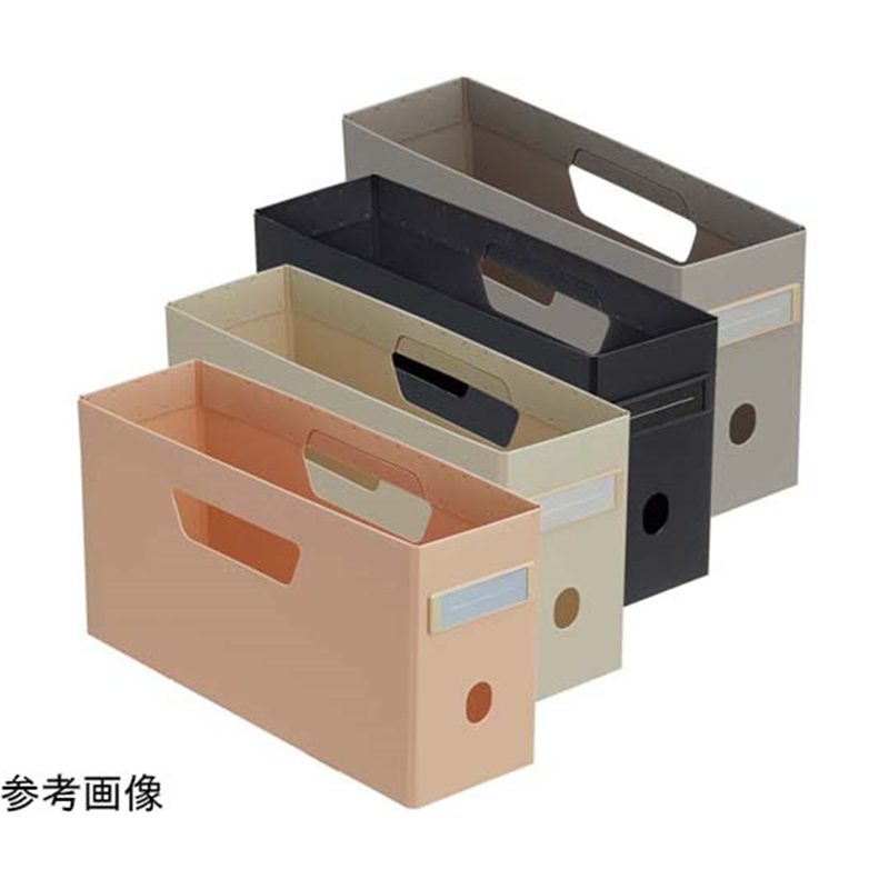 LIHITLAB ボックスファイル(ロータイプ)ブラック F290-24 1冊(ご注文単位1冊)【直送品】