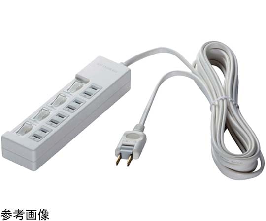 BUFFALO 2ピン式電源タップ 4個口タイプ 雷サージ防止 個別スイッチ付 2m ホワイト BSTAPSW2420WH 1台(ご注文単位1台)【直送品】