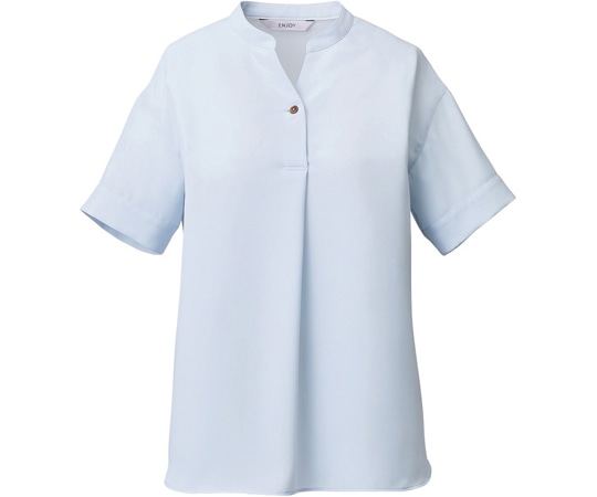 カーシーカシマ ENJOY スキッパープルオーバーブラウス SOFT STRETCH GEORGETTE サックス 9号 ESB780 1枚(ご注文単位1枚)【直送品】
