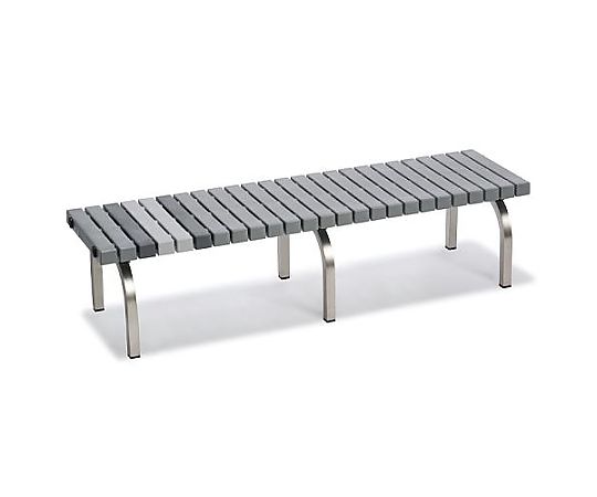 テラモト 1503x400x365mm ベンチ(背無/グレー) EA956XE-69 1個(ご注文単位1個)【直送品】