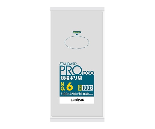 日本サニパック 規格ポリ袋 LDPE No.6 0.03mm厚 100枚×80冊入 L-06 1ケース(ご注文単位1ケース)【直送品】
