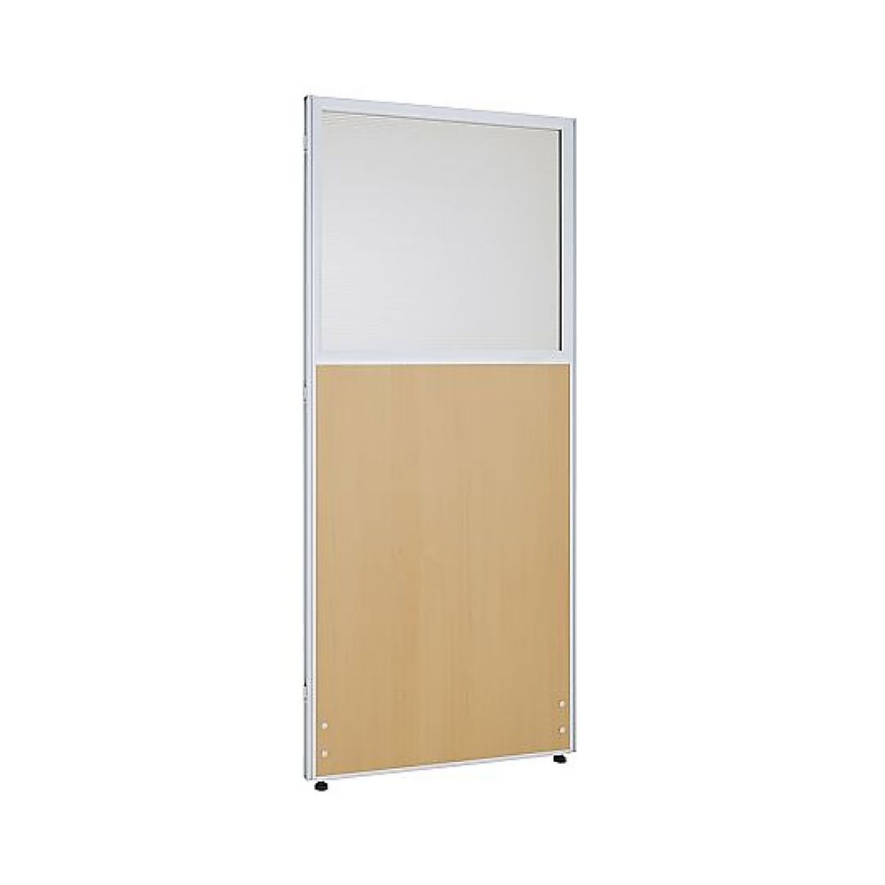 カグクロ メラミン上部ポリカローパーテーション チーク H1600×W600mm PPM0616-MP 1台(ご注文単位1台)【直送品】