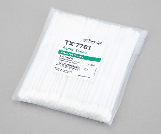 テックスワイプ(Texwipe) アルファスティック ホワイト (γ線滅菌済) 100本×10袋入 TX7761 1箱 (ご注文単位1箱)【直送品】