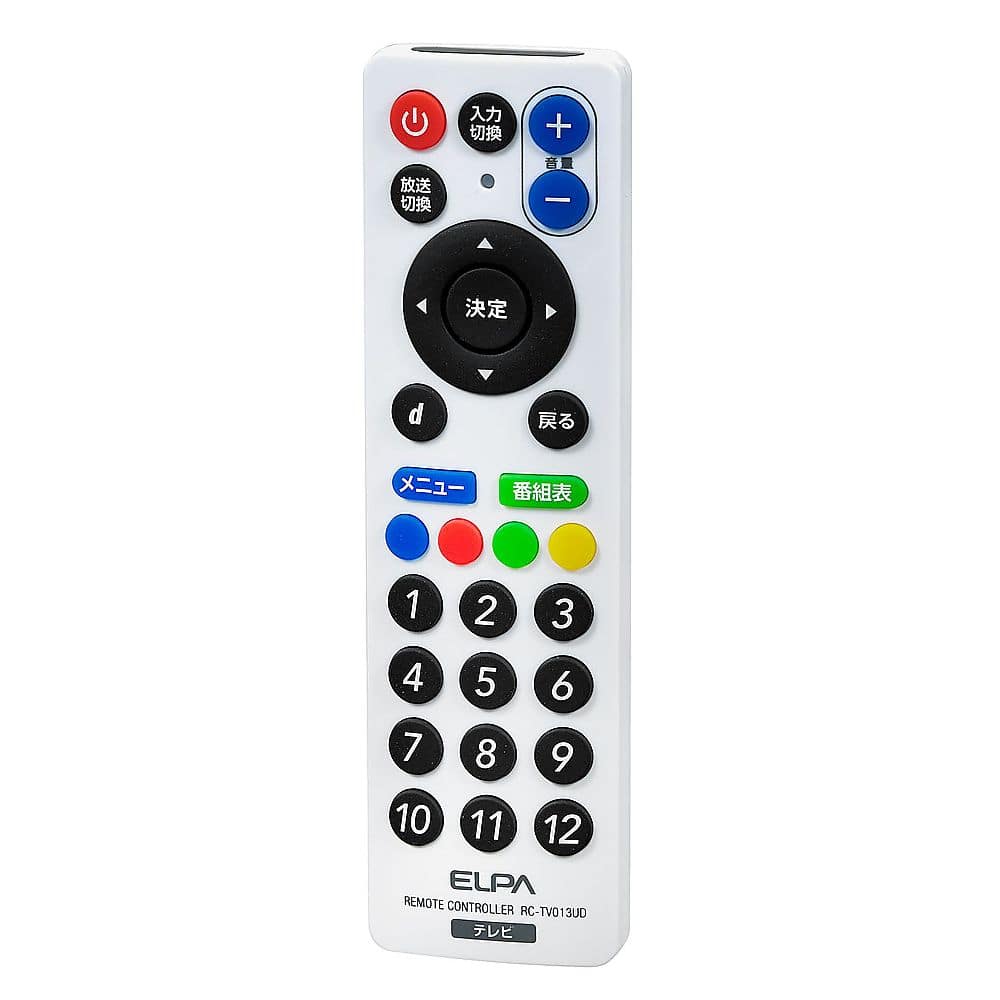 ELPA スリムリモコン RC-TV013UD 1個（ご注文単位1個）【直送品】