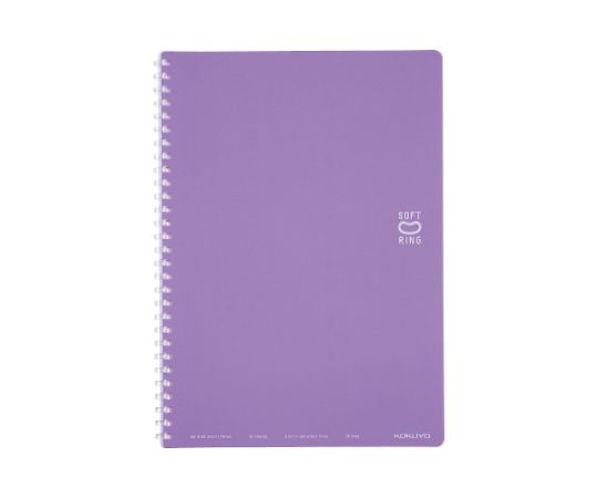 コクヨ ソフトリングノート(ドット入り罫線)セミB5 紫 ス-SV301BT-V 1冊(ご注文単位1冊)【直送品】