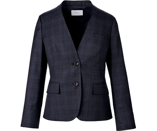 カーシーカシマ ENJOY ジャケット CLASSICO GLEN PLAID ネイビー 15号 EAJ805 1枚（ご注文単位1枚）【直送品】