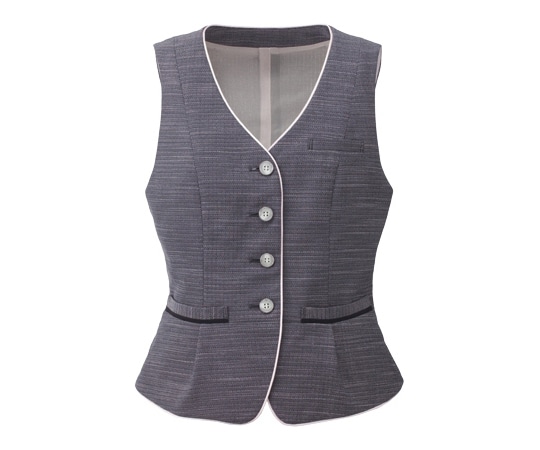 カーシーカシマ ENJOY ベスト POINT COLOR TWEED ブラック 7号 ESV617 1枚(ご注文単位1枚)【直送品】