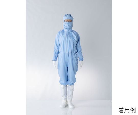 東洋リントフリー クリーンルーム用ツナギ服 青 3L FC142C-02 3L 1枚 (ご注文単位1枚)【直送品】