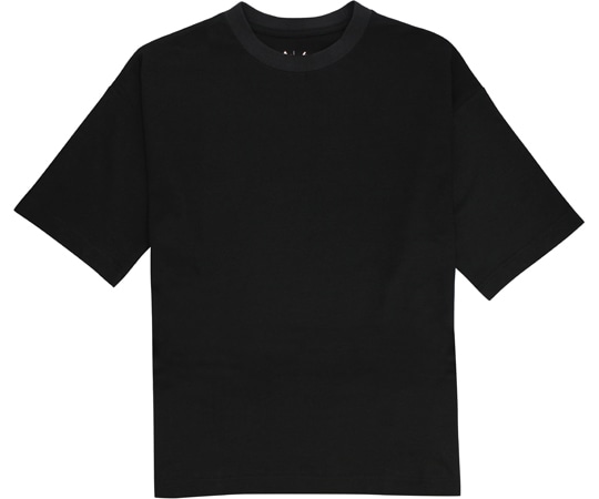 おたふく手袋 5分袖クールTシャツ 黒 M FB-700 1枚（ご注文単位1枚）【直送品】