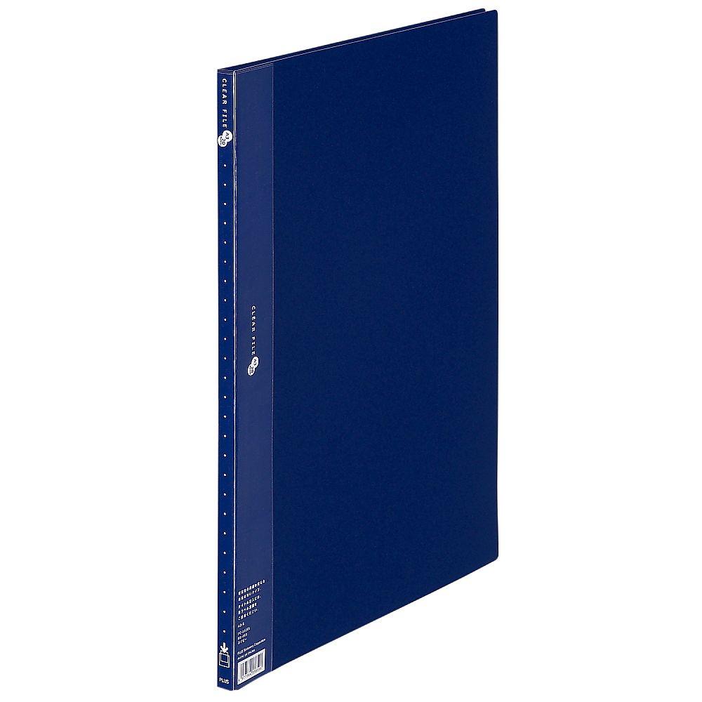 プラス クリアーファイル 20P A3S ネイビー FC-102EL NV 1冊(ご注文単位1冊)【直送品】