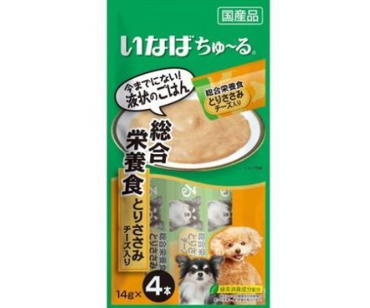 いなばペットフード いなば ちゅ~る 総合栄養食 とりささみ チーズ入り 14g×4本 D-107 1個(ご注文単位1個)【直送品】