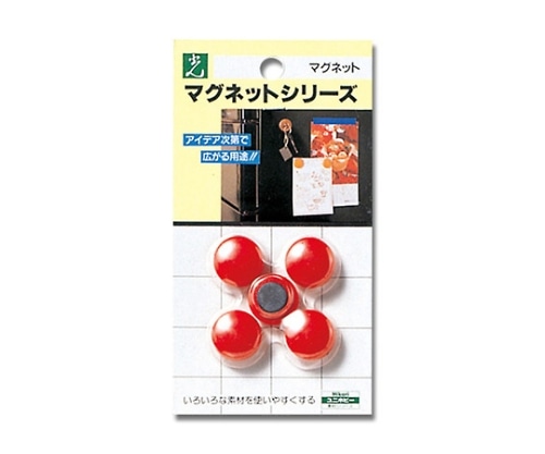 光 ポイントカラー(マグネット) レッド 20mmΦ 5個入 ME20-2 1パック(ご注文単位1パック)【直送品】