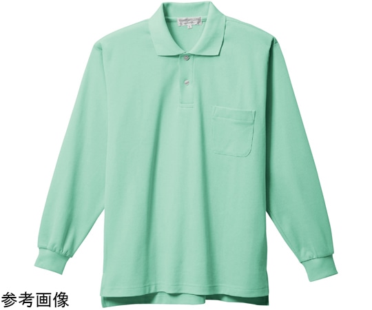 三愛 長袖ポロシャツ ミントグリーン 3L 8700 1着（ご注文単位1着）【直送品】