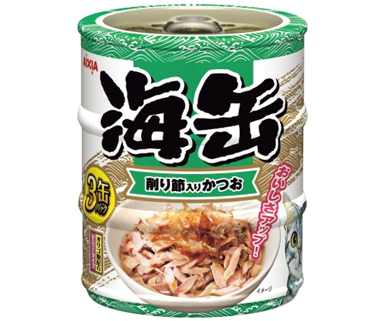 アイシア 海缶ミニ3P 削り節入りかつお 180g(60g×3缶) UM3-4 1セット(ご注文単位1セット)【直送品】